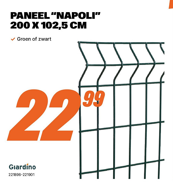 PANEEL “NAPOLI” 200 X 102,5 CM