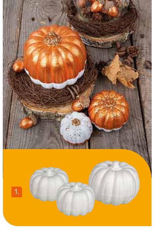 Set pompoenen uit piepschuim