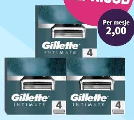 Gillette Intimate Navulmesjes 3 x 4 = 12 stuks
