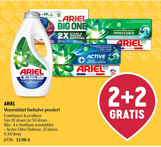 ARIEL Wasmiddel (behalve poeder)