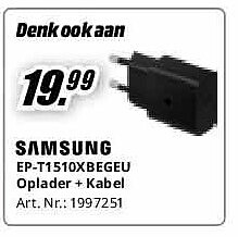 Samsung EP-T1510XBEGEU Oplader + Kabel