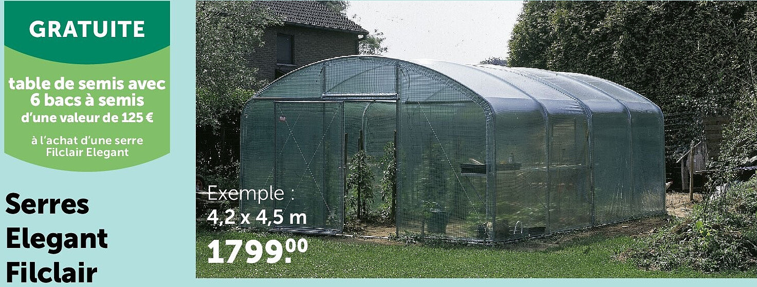 Serres Elegant Filclair 4,2 x 4,5 m