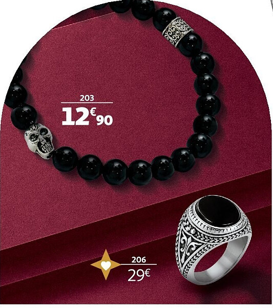 Bracelet élastique et perles synthétiques noires