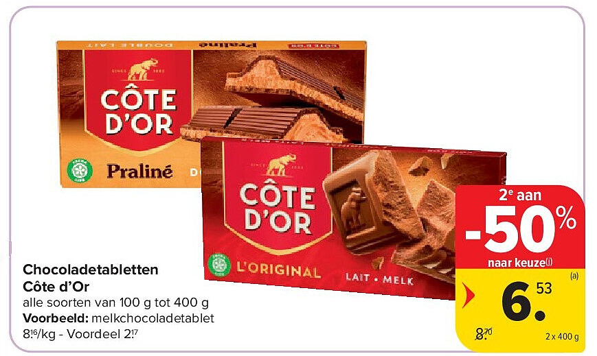 Chocoladetabletten Côte d’Or