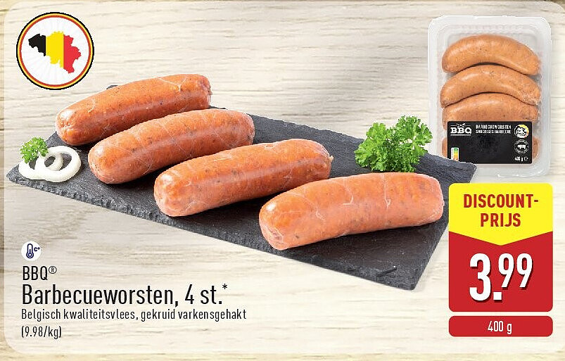 Barbecueworsten, 4st.*