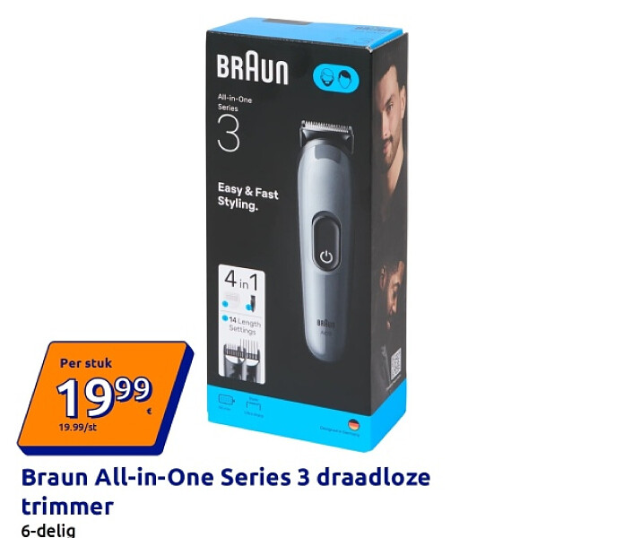 Braun All-in-One Series 3 draadloze trimmer