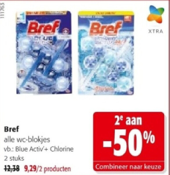 Bref Blue Activ'+ Chlorine 2 stuks
