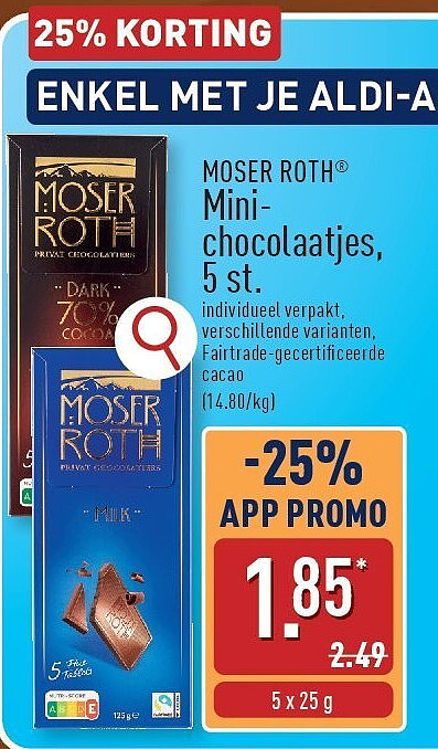 Mini chocolaatjes, 5st.