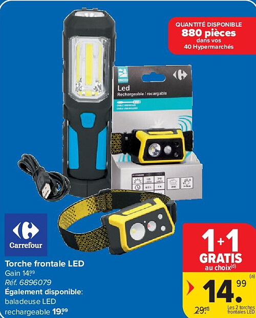 Torche frontale LED