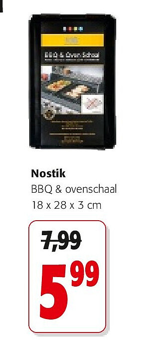 Nostik BBQ & ovenschaal 18 x 28 x 3 cm