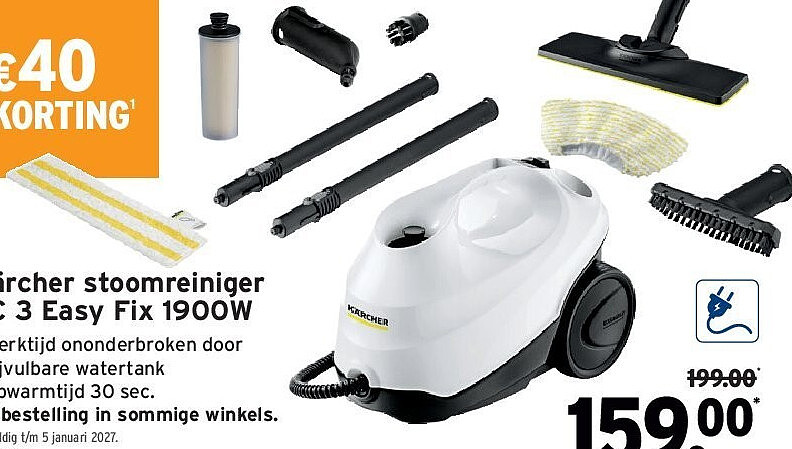 Kärcher stoomreiniger SC 3 Easy Fix 1900W