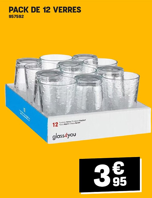 PACK DE 12 VERRES