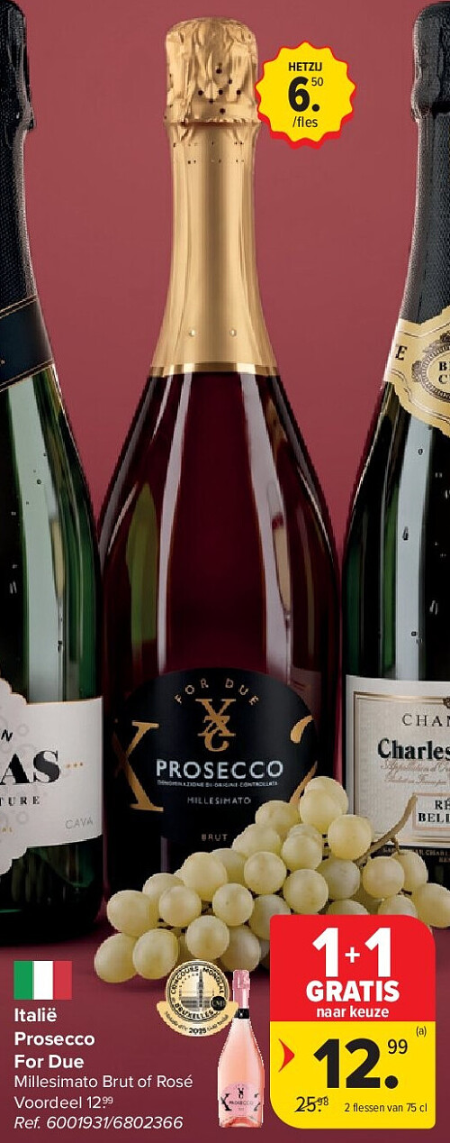 Italië Prosecco For Due