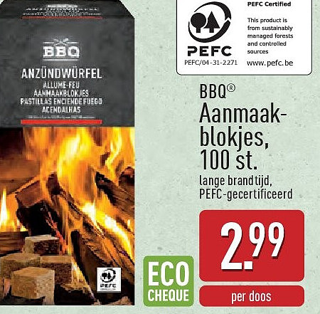 Aanmaak- blokjes, 100 st.