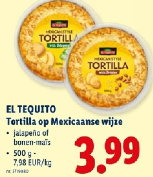 Tortilla op Mexicaanse wijze