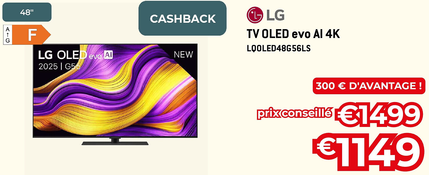 TV OLED evo AI 4K LQOLED48G56LS