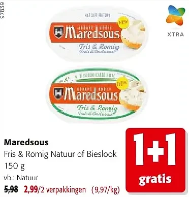 Maredsous Fris & Romig Natuur of Bieslook 150 g