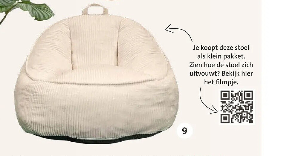 Loungestoel Isak. Wit. 110 x 120 x 77 cm.