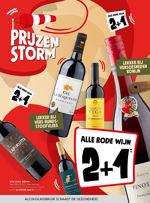 Alle rode wijnen