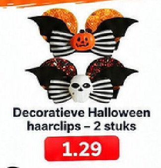 Decoratieve Halloween haarclips - 2 stuks