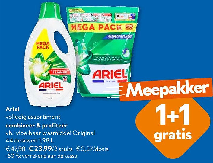 Ariel vloeibaar wasmiddel Original 44 dosissen 1,98 L