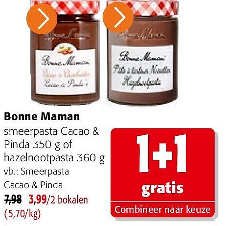 Bonne Maman Smeerpasta Cacao & Pinda
