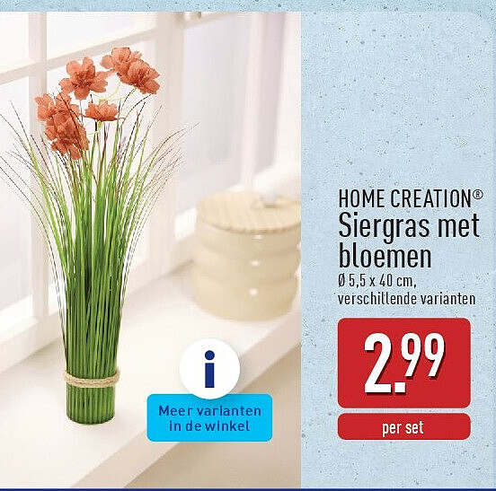Siergras met bloemen