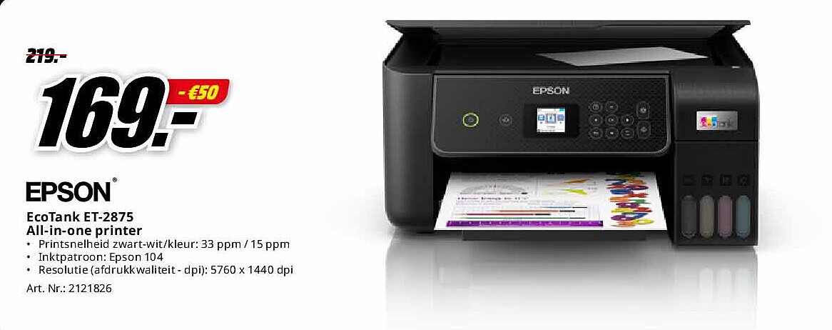EcoTank ET-2875 All-in-one printer
