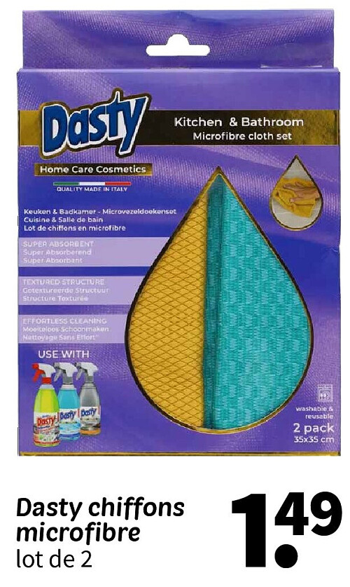 Dasty chiffons microf ibre