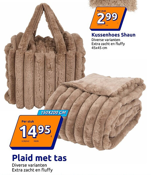 Plaid met tas