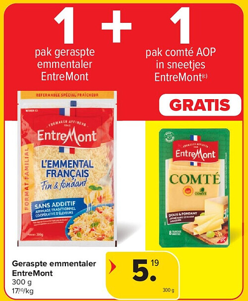Geraspte emmentaler EntreMont