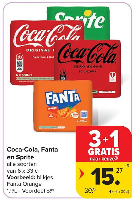 Coca-Cola, Fanta en Sprite