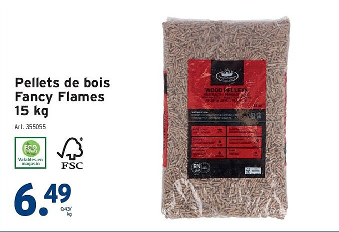 Pellets de bois Fancy Flames 15 kg