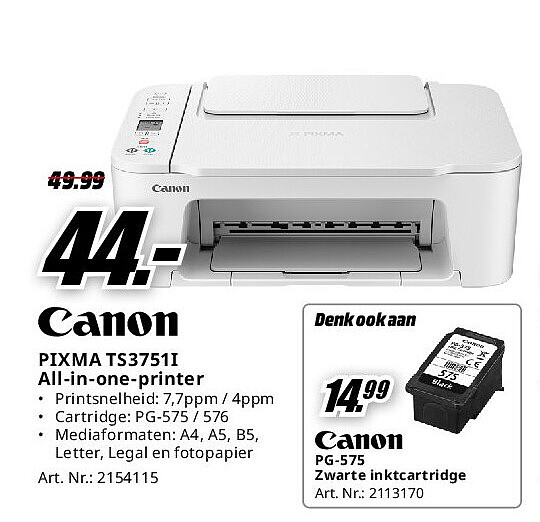 Canon PIXMA TS3751I All-in-one-printer