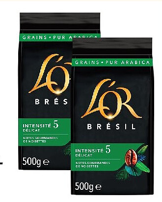 Café en grains Brésil L'Or intensité 5