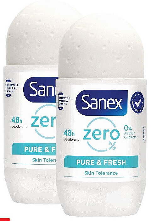 Déodorant bille 0% Pure Fresh Sanex