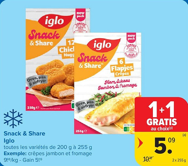 Snack & Share Iglo 2 x 255 g