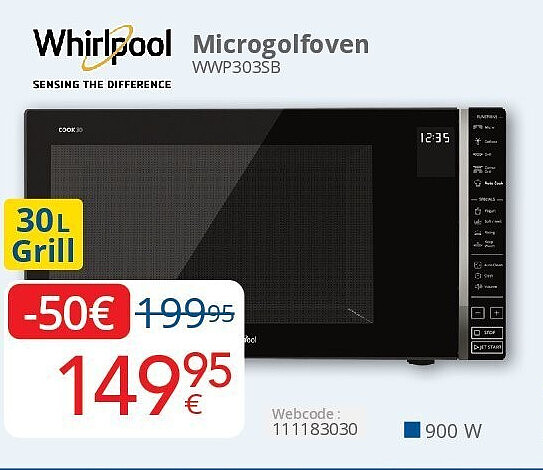 Whirlpool Microgolfoven WWP303SB