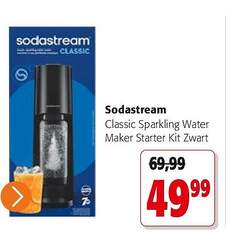 Sodastream Classic Sparkling Water Maker Starter Kit Zwart