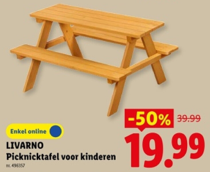 Picknicktafel voor kinderen