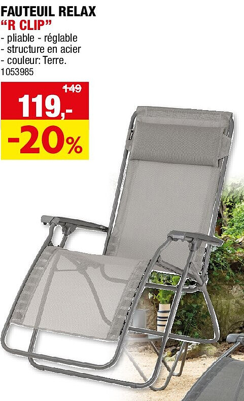 FAUTEUIL RELAX “R CLIP”