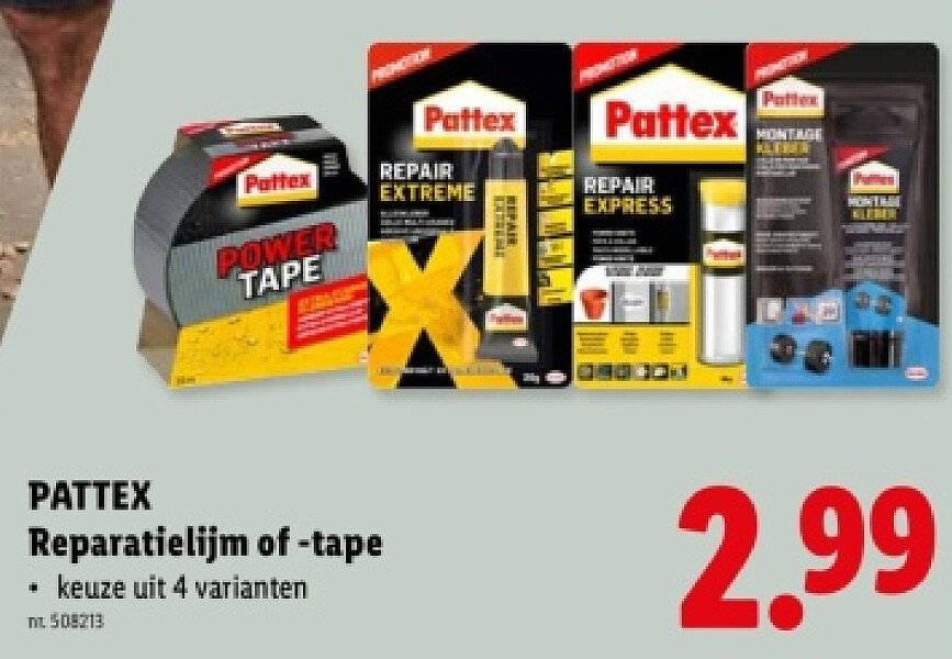 Reparatielijm of -tape
