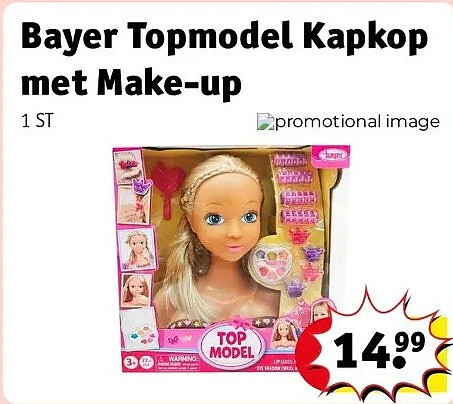 Bayer Topmodel Kapkop met Make-up