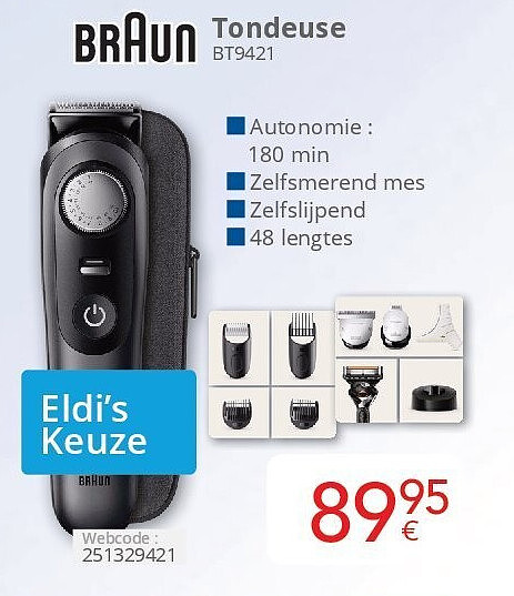 Braun Tondeuse BT9421
