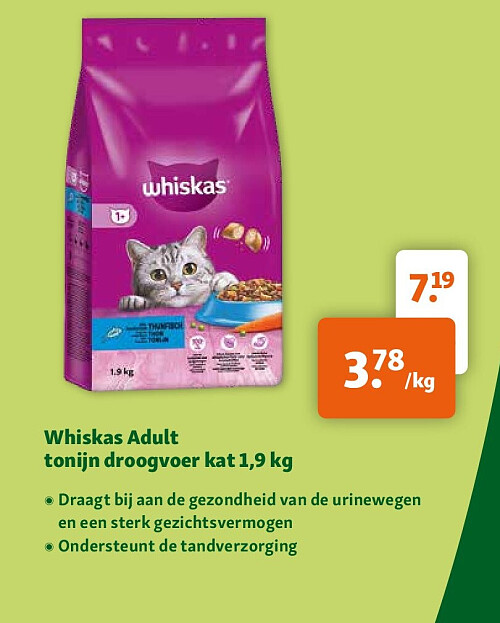 Whiskas Adult tonijn droogvoer kat 1,9 kg