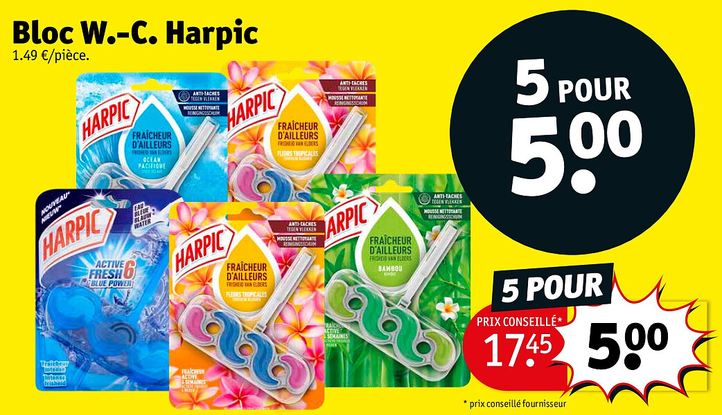Bloc W.-C. Harpic 5 POUR