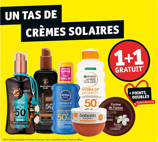 UN TAS DE CRÈMES SOLAIRES