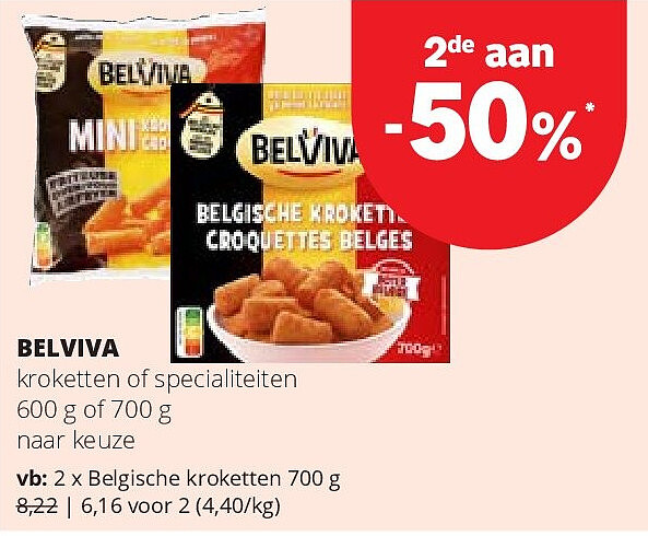 BELVIVA Belgische kroketten 700 g