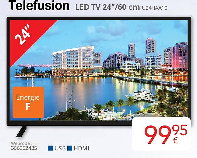 Telefusion LED TV 24’’/60 cm U24HAA10