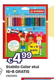 Stabilo Color etui 16+8 GRATIS